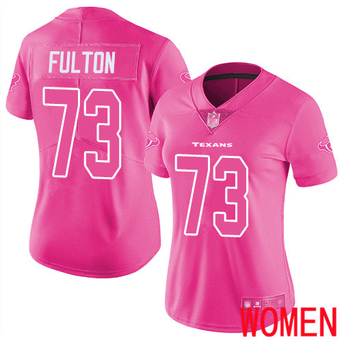 Houston Texans Limited Pink Women Zach Fulton Jersey NFL Football #73 Rush Fashion->youth nfl jersey->Youth Jersey